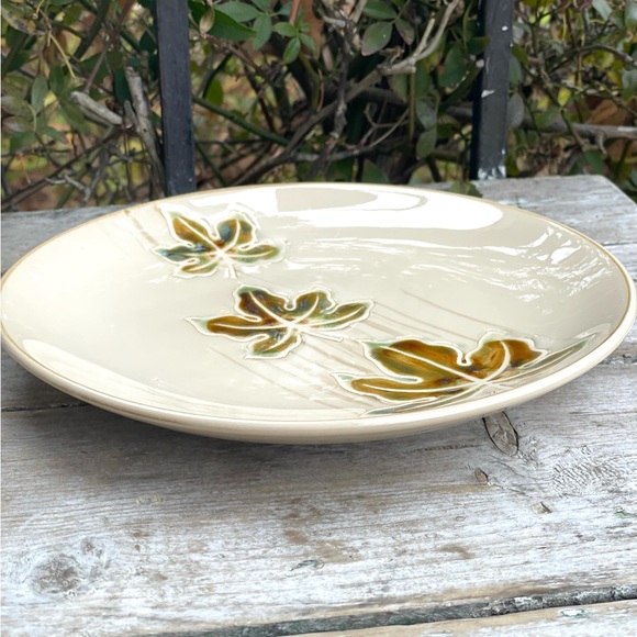Pier 1 autumn leaves stoneware salad plate hand painted new - Picture 2 of 6